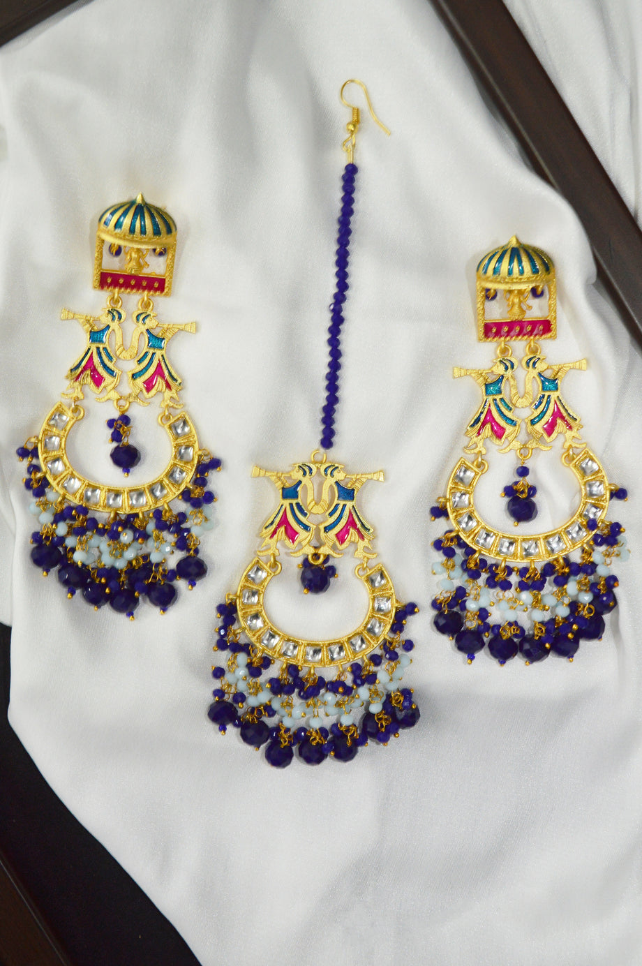 Kundan Maang Tikka Set/ Green Kundan Tikka and Earrings Set /maangtikka  Set/ Tikka Earrings Set/ Kundan Tikka Set/indian Wedding Jewelry - Etsy